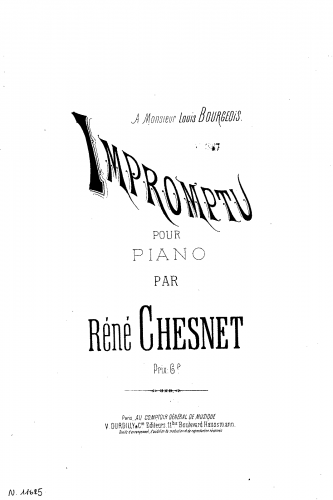 Chesnet - Impromptu, Op. 11 - Score