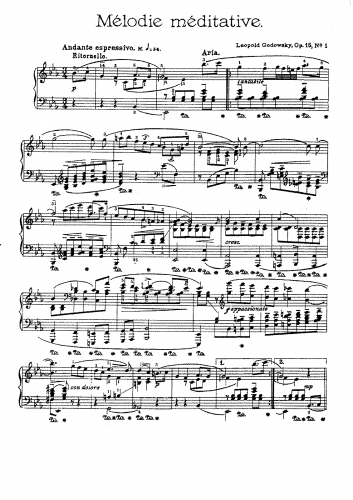 Godowsky - 3 Pieces, Op. 15 - Score