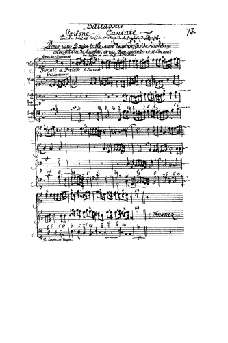 Brossard - Baltassar, cantate spirituelle - Incomplete Score