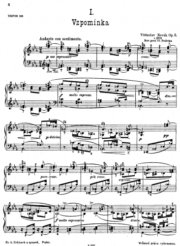 Novák - Bagtellen, Op. 5 - Score