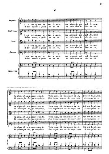 Costeley - Je veux aymer ardantement - Score