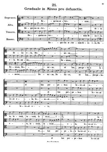 Fux - Requiem aeternam - Score