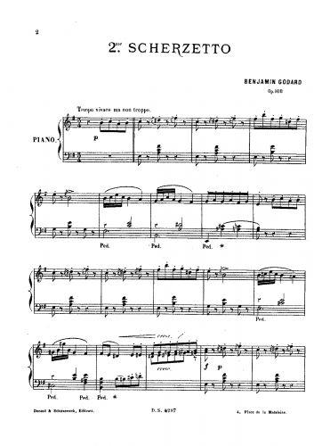 Godard - Scherzetto No. 2 - Score