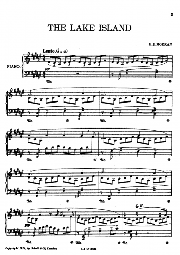 Moeran - 3 Piano Pieces - Piano Score - Score