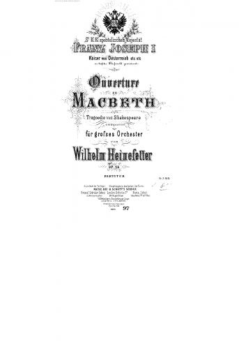 Heinefetter - Macbeth, Op. 13 - Overture - Score