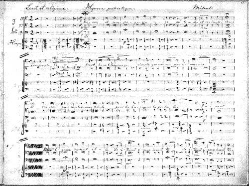 Méhul - Patriotic hymn - Score