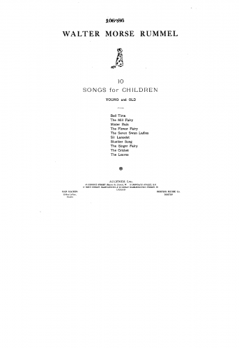 Rummel - 10 Songs for Children, Young and Old - Score