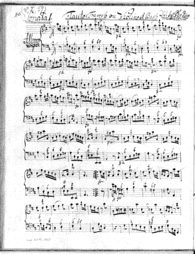 Ruge - 6 Flute Sonatas - Score