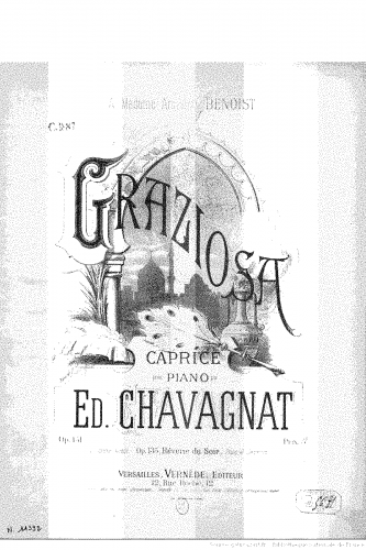 Chavagnat - Graziosa, Caprice pour piano Op. 151 - Score
