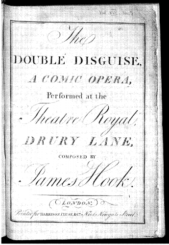Hook - The Double Disguise - Vocal Score - Score