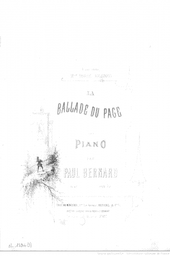 Bernard - La Ballade du page, Op. 47 - Score