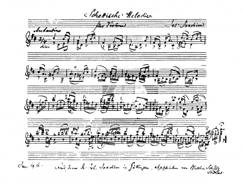 Joachim - Schottische Melodie - Score