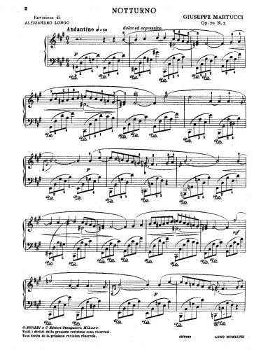 Martucci - Nocturnes, Op. 70 - Piano Score - 2. Nocturne in F-sharp minor
