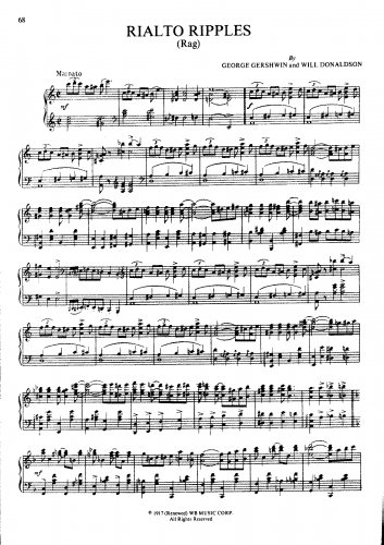 Gershwin - Rialto Ripples Rag - Score