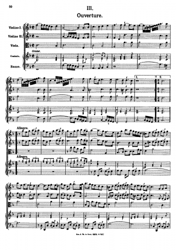 Fux - Overture No. 3 - Score