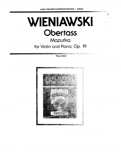 Wieniawski - 2 Mazurkas - Violin Part