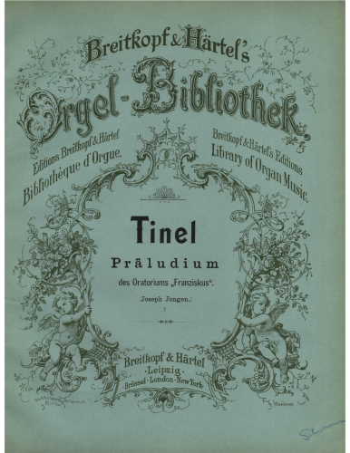 Tinel - Franciscus - Präludium For Organ (Jongen) - Score