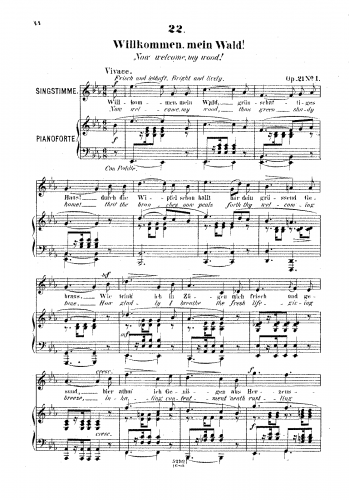 Franz - Sechs Gesänge, Op. 21 - Score
