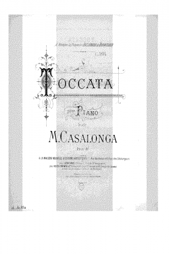 Casalonga - Toccata - Score