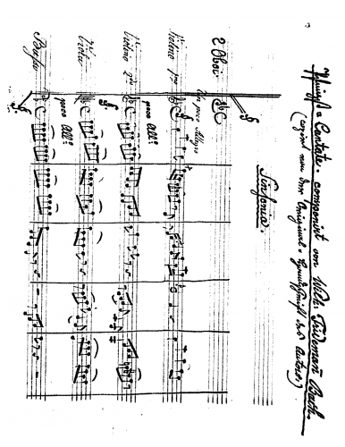 Bach - Ertönet, ihr seligen Völker, F.88 - I. Sinfonia