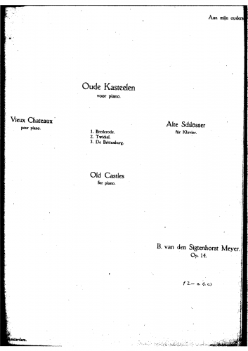 Sigtenhorst Meyer - Old Castles, Op. 14 - Score