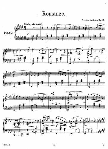 Sartorio - Romanze - Score