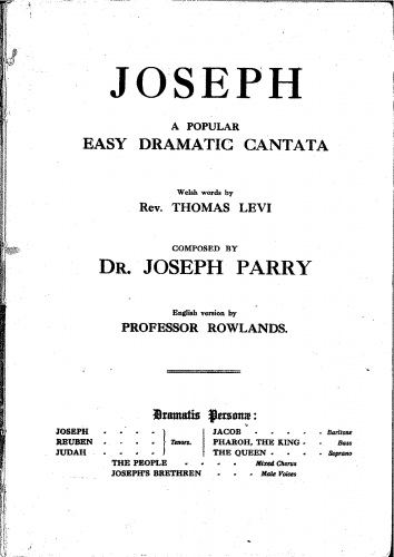 Parry - Joseph - Score