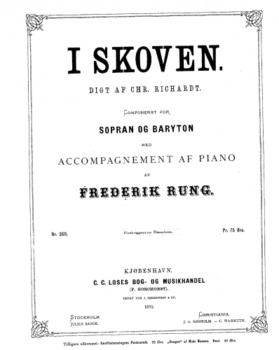 Rung - I Skoven, Op. 11 - Score