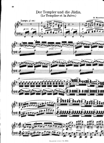 Marschner - Der Templer und Die Judin - Overture For Piano solo (Schultze) - Score