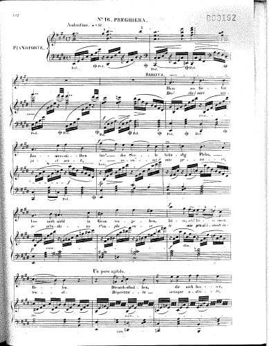 Marschner - Der Templer und Die Judin - Vocal Score No. 16. Preghiera (Rebecca's Prayer) - Score