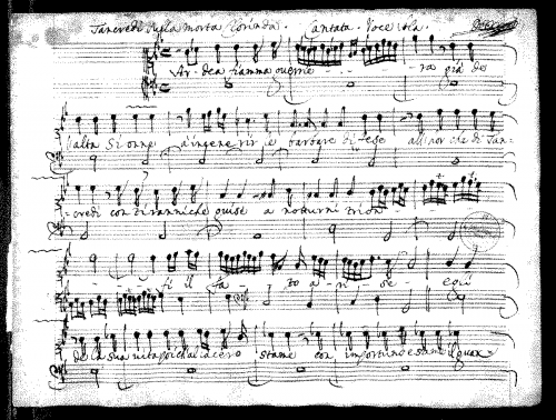 Caresana - Cantata 'Tancredi sulla morte di Clorinda' - Score