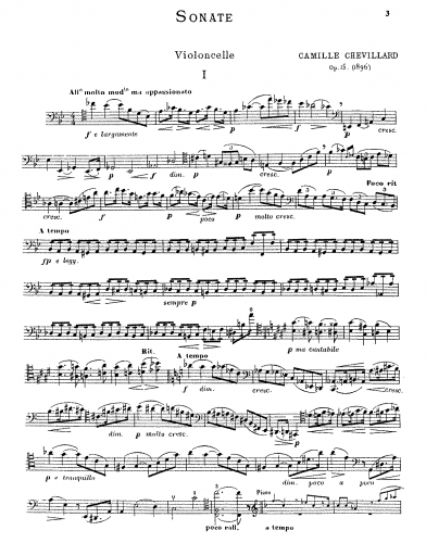 Chevillard - Cello Sonata - Score