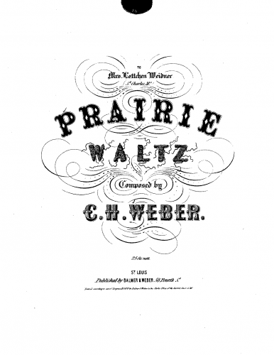 Weber - Prairie Waltz in F major - Score