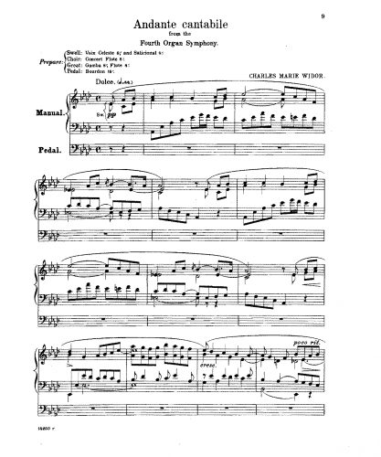 Widor - Organ Symphony No. 4 - III. Andante cantabile