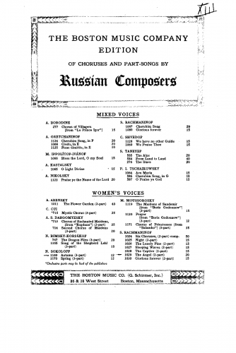 Sokolov - Autumn - Score