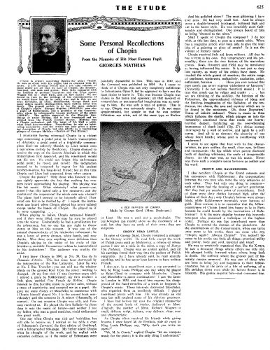 Mathias - Some Personal Recollections of Chopin - Complete Article