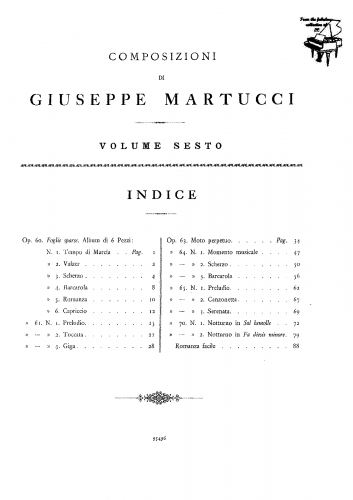 Martucci - Foglie sparse - Score