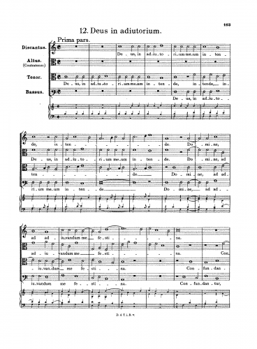Senfl - Deus in adiutorium II - Score