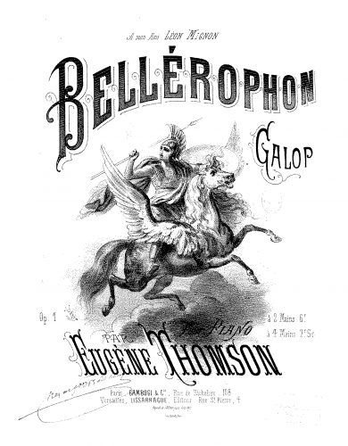 Thomson - Bellérophon - For Piano 4 Hands (Vilbac) - Score