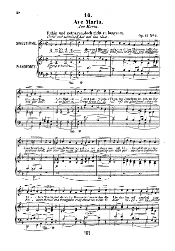 Franz - 6 Gesänge, Op. 17 - Score