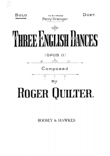 Quilter - Three English Dances - Score