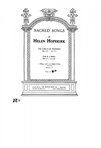 Hopekirk - 3 Sacred Songs - 2. God is a Spirit (high voice, in F major)