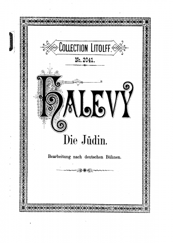 Halévy - La Juive - Vocal Score - Score