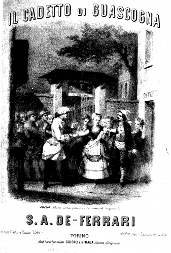 De Ferrari - Il cadetto di Guascogna - Vocal Score Revised version (1874) - Score