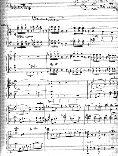 Cellier - Dorothy - Overture For Piano solo - Score