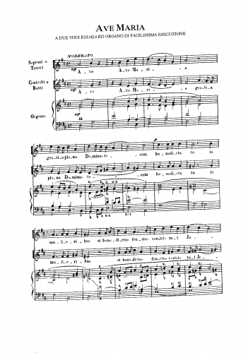 Perosi - Ave Maria - Score