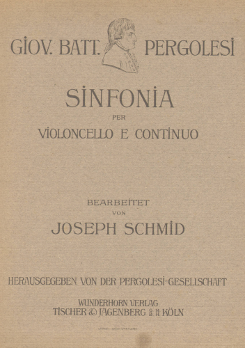 Pergolesi - Sinfonia for Cello and Continuo - Cello part