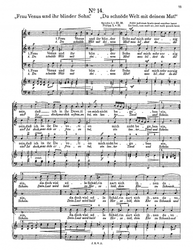 Schein - Frau Venus und ihr blinder Sohn - Score