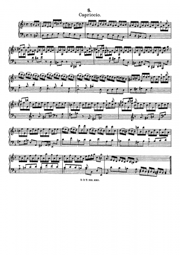 Zachow - Capriccio in D minor - Score