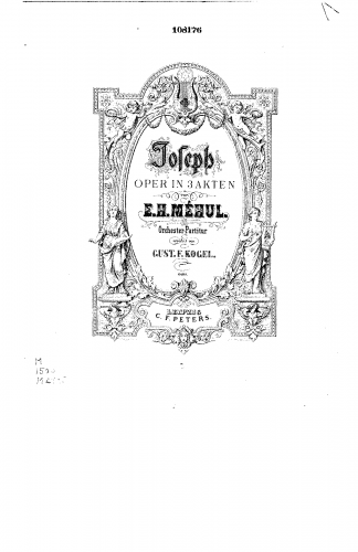 Méhul - Joseph / Joseph und seine Brüder - Full Score - Score